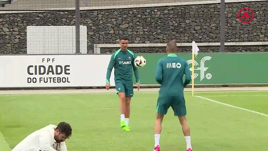 O último treino de Portugal antes do jogo com a Irlanda