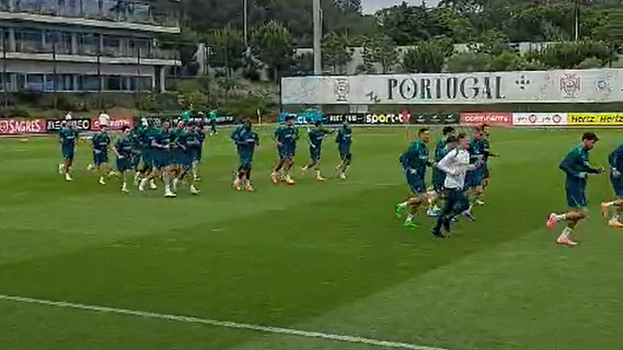 O treino de Portugal antes do último jogo de preparação para o Euro 2024