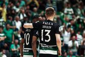 Sokolov e Pauleta a representar o Sporting