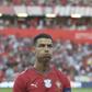 Cristiano Ronaldo já desperdiçou uma soberana oportunidade para colocar Portugal a vencer a Nigéria — Foto: António Pedro Santos/LUSA