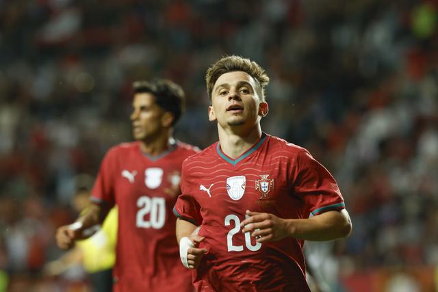 Francisco Conceição fez o segundo de Portugal, na segunda parte. Foto: EPA/ANTÓNIO PEDRO SANTOS (Portugal-Nigéria)