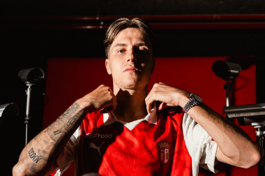 Denis Huseinbasic demonstra-se bastante ambicioso para esta nova aventura ao serviço do SC Braga — Foto: SC Braga