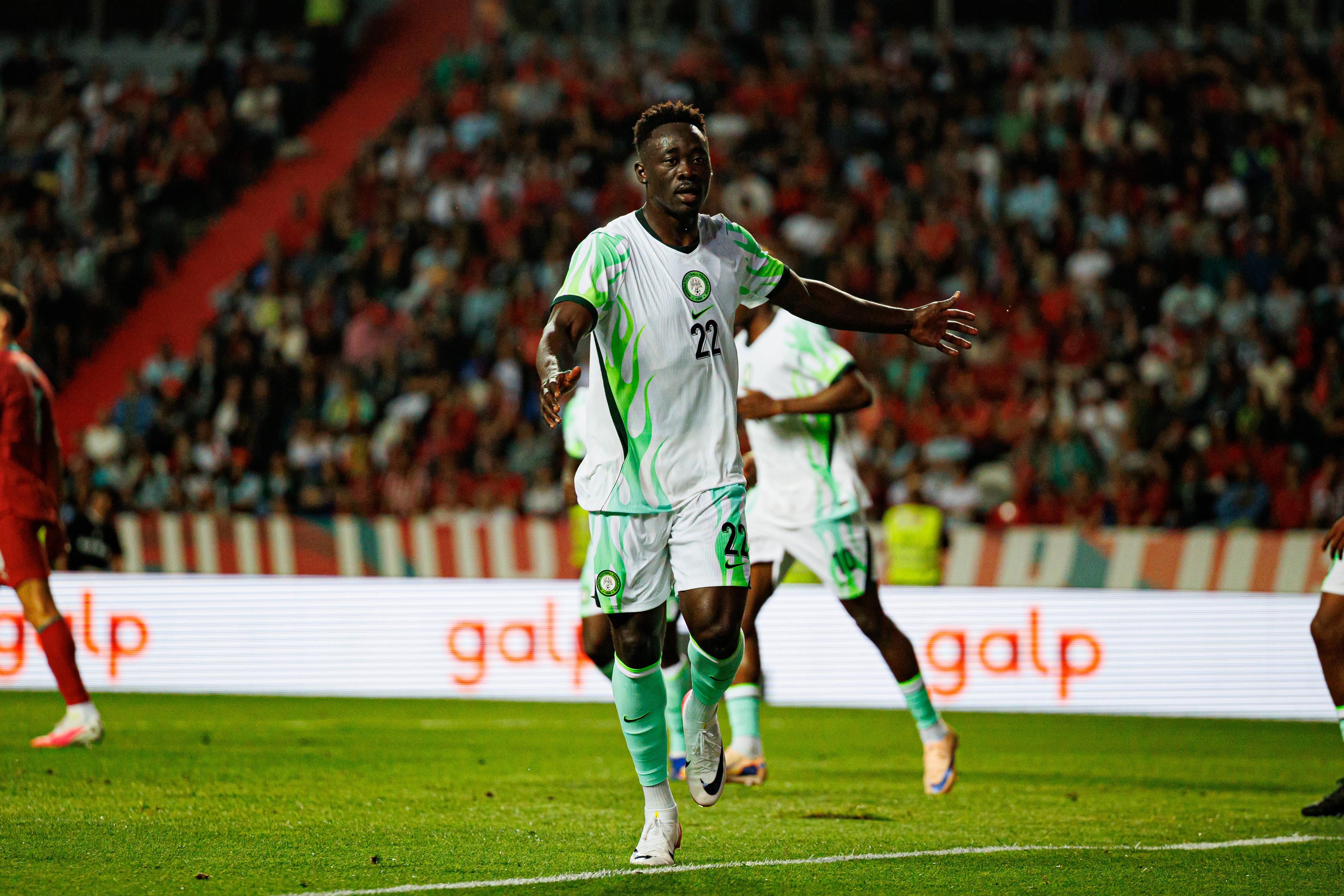 Akor Adams fez o empate ainda na primeira parte. Foto: IMAGO (Portugal-Nigéria)