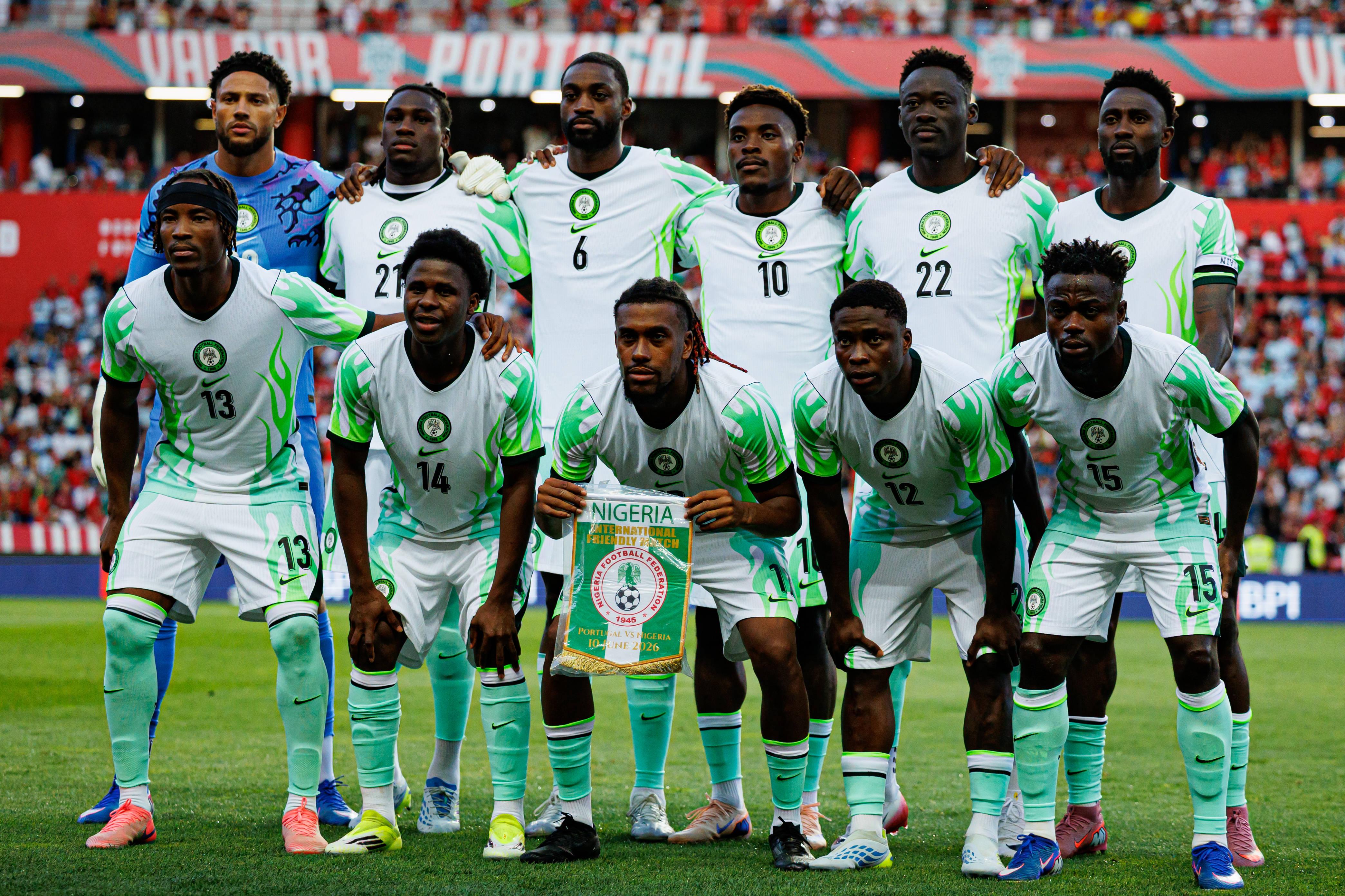 Equipa titular da Nigéria em Leiria. Foto: IMAGO (Portugal-Nigéria)