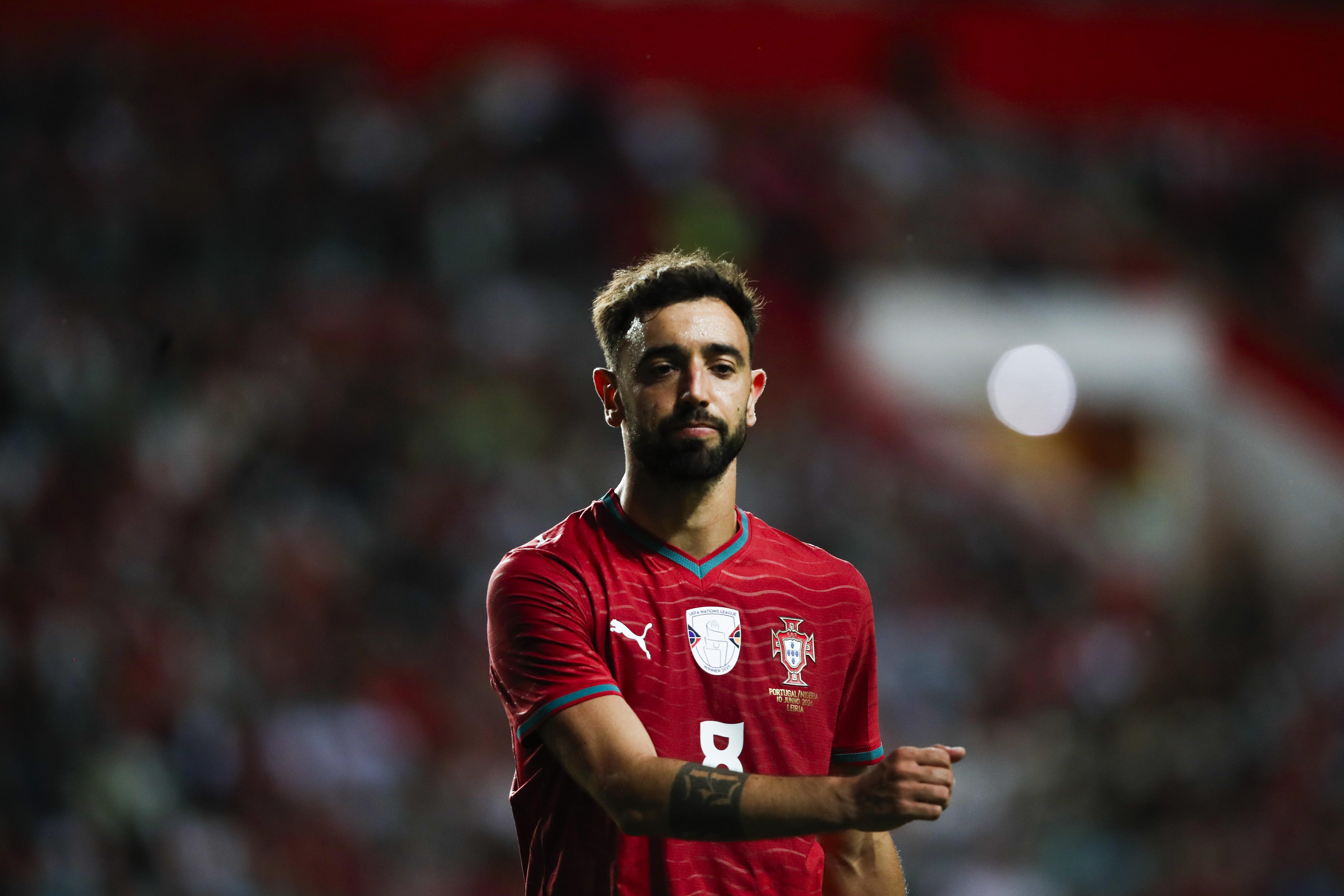 Bruno Fernandes foi titular no encontro. Foto: EPA/ANTÓNIO PEDRO SANTOS (Portugal-Nigéria)