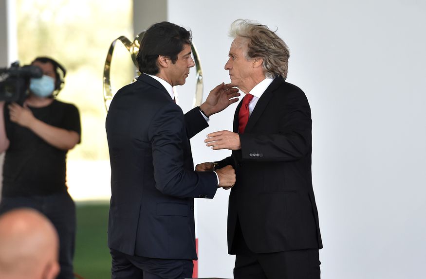 Rui Costa e Jorge Jesus em 2020 (foto: Miguel Nunes)