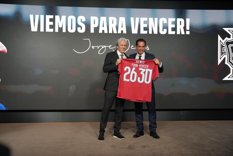 Pedro Proença apresenta Jorge Jesus como novo selecionador nacional - Foto: Maycon Quiozini