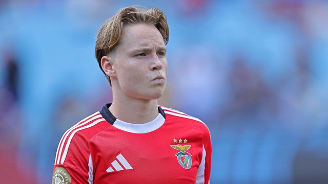 Andreas Schjelderup, extremo do Benfica (foto: Imago)