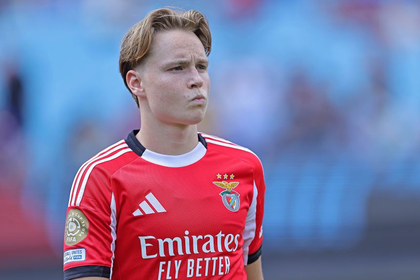 Andreas Schjelderup, extremo do Benfica (foto: Imago)