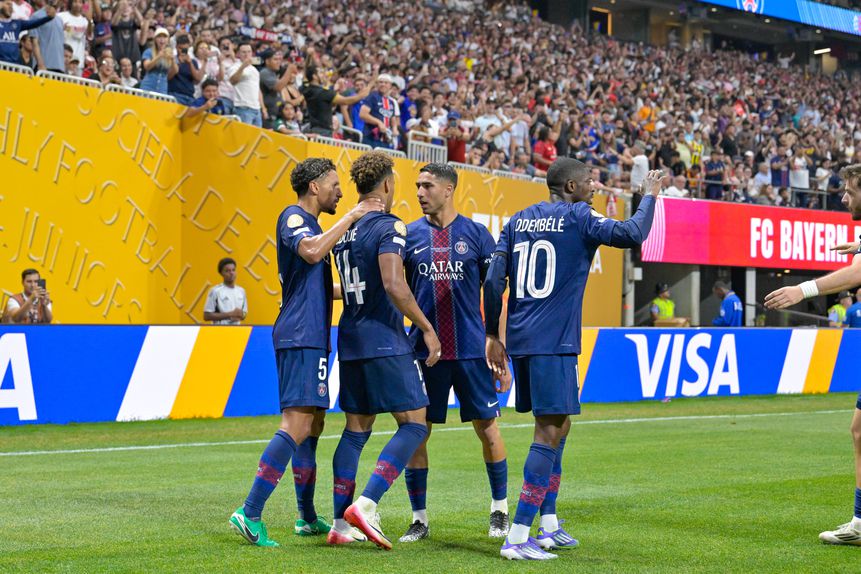 Festejos do PSG no Mundial de Clubes