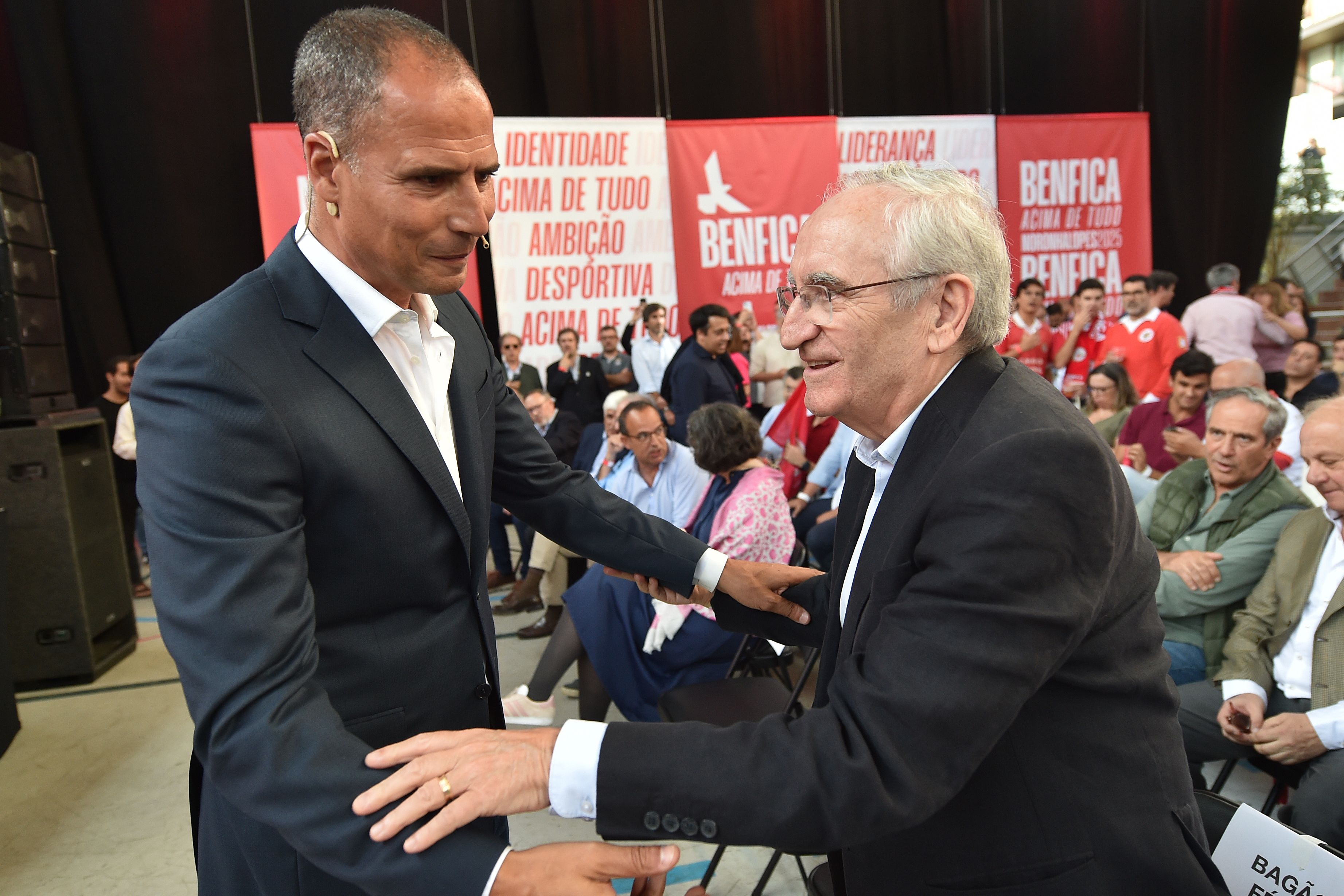 Ricardo Araújo Pereira e Bagão Félix na apresentação da candidatura de João Noronha Lopes