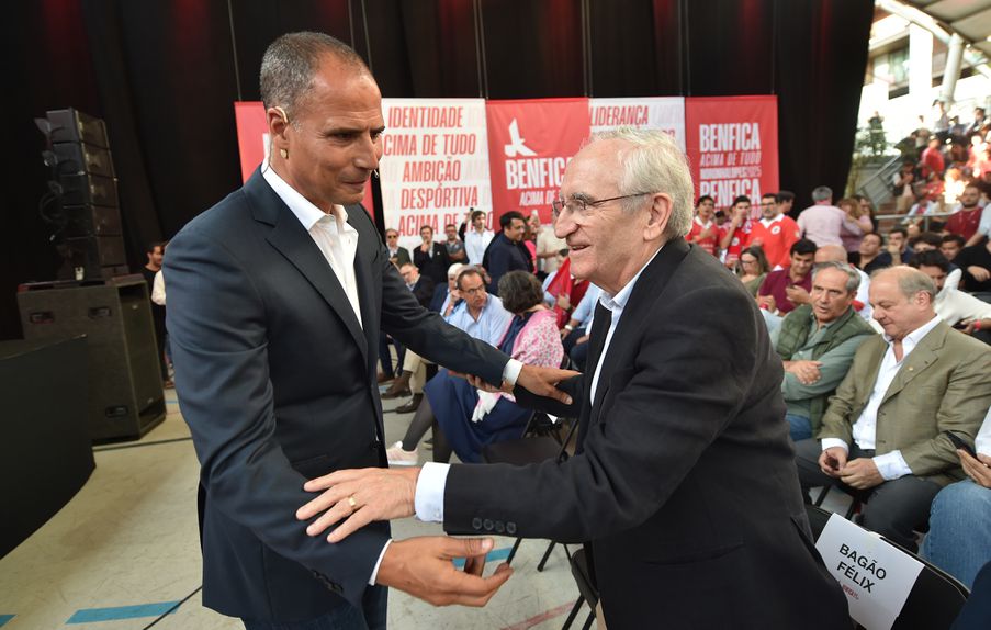 Ricardo Araújo Pereira e Bagão Félix na apresentação da candidatura de João Noronha Lopes