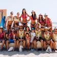 Os vencedores da penúltima etapa do circuito nacional de voleibol de praia, em Portimão.   Foto FPV