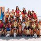 Os vencedores da penúltima etapa do circuito nacional de voleibol de praia, em Portimão.   Foto FPV