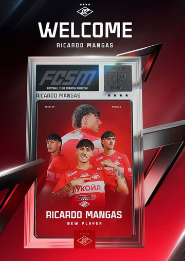 Ricardo Mangas oficializado no Spartak Moscovo