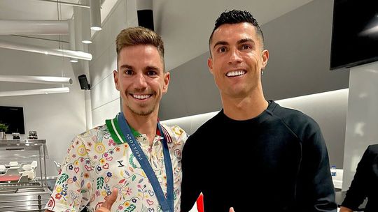 Rui Oliveira conheceu o ídolo Ronaldo: «Um dos momentos mais especiais da minha vida»