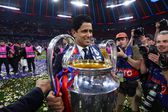 O presidente do PSG, Nasser Al-Khelaifi, celebra a conquista da Liga dos Campeões (Foto Imago)