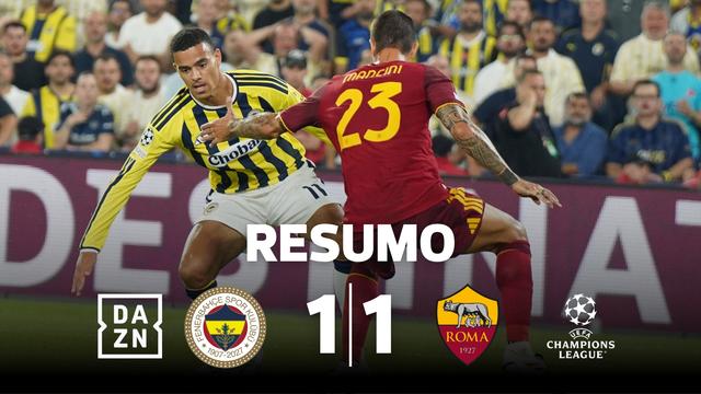 Golaço de ex-Benfica não é suficiente para a vitória da Roma em Istambul (resumo)