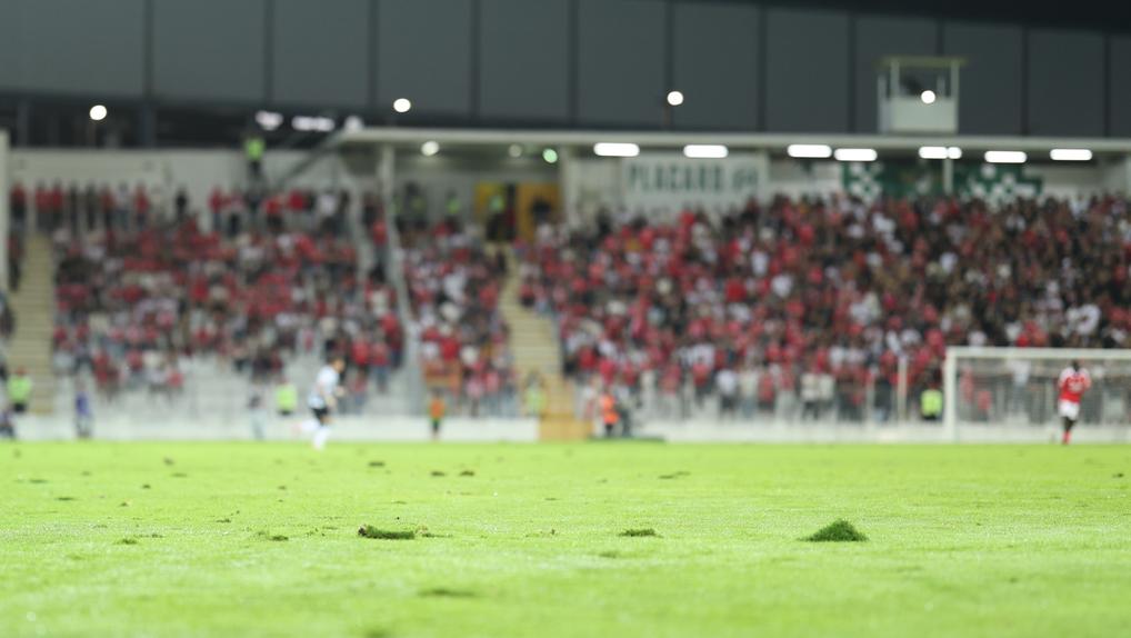 Os tufos de relva do Estádio do Moreirense - Foto: Catarina Morais/Kapta+