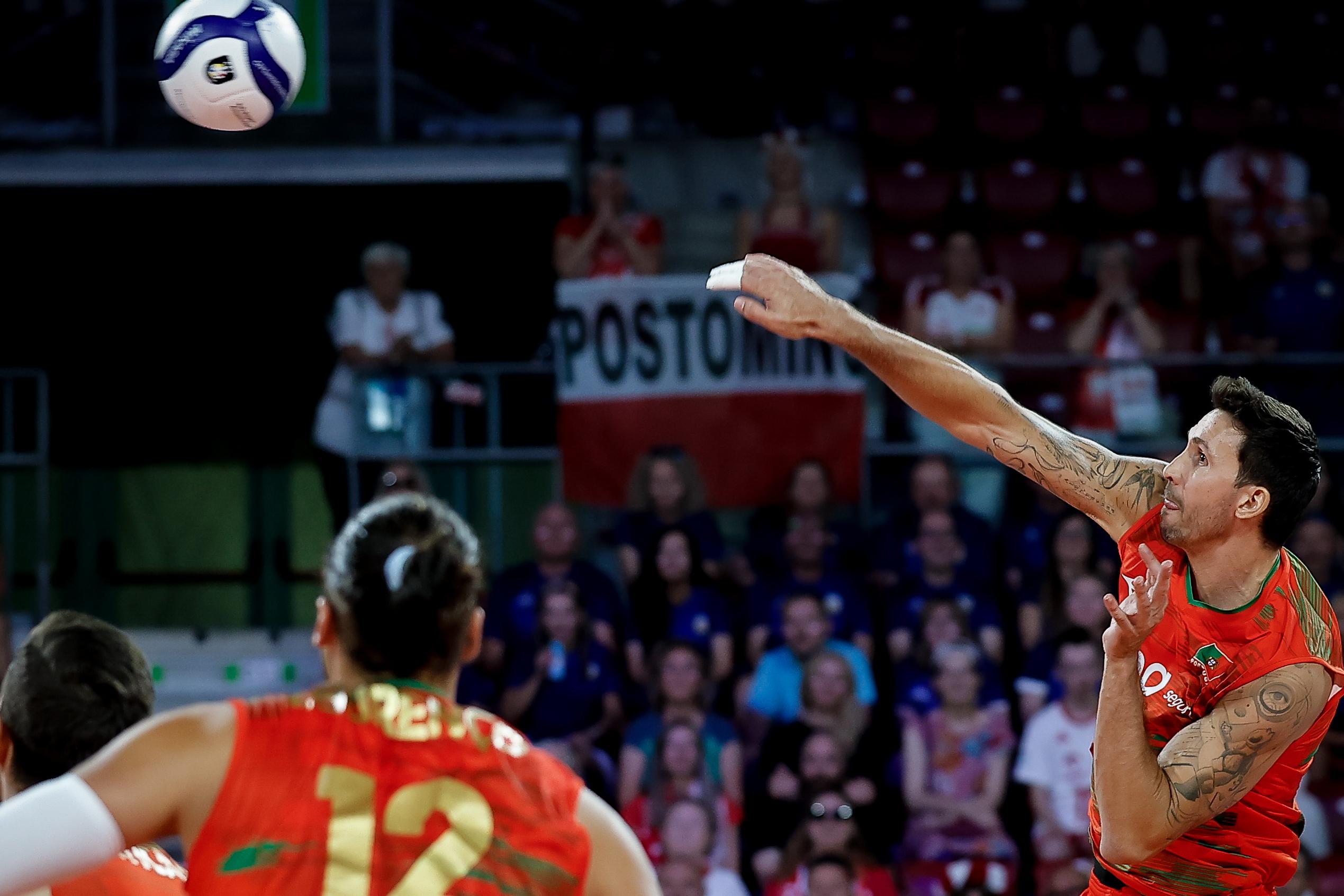 Portugal perdeu com a Polónia e esta sexta-feira enfrenta a Bulgária, vice campeã mundial. Foto CEV