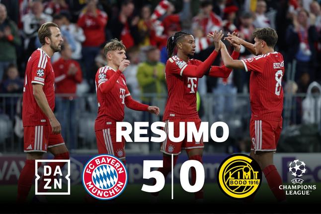 Bayern só precisou de 45 minutos para atropelar surpresa da época passada