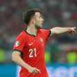 Diogo Jota a representar Portugal no Euro 2024, nos oitavos de final com a Eslovénia