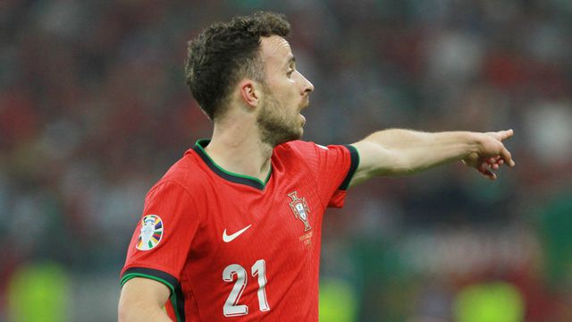 Diogo Jota a representar Portugal no Euro 2024, nos oitavos de final com a Eslovénia