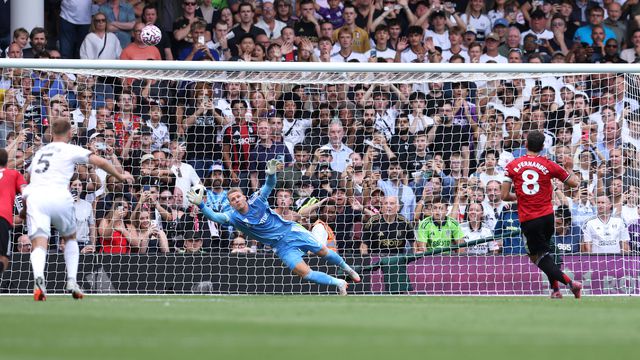 Bruno Fernandes falhou penálti frente ao Fulham pelo Manchester United