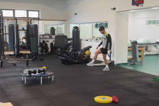 Sporting: Nuno Santos e Daniel Bragança já jogam à bola