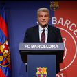 Joan Laporta, presidente do Barcelona - Foto: Alvaro Estevez/EPA