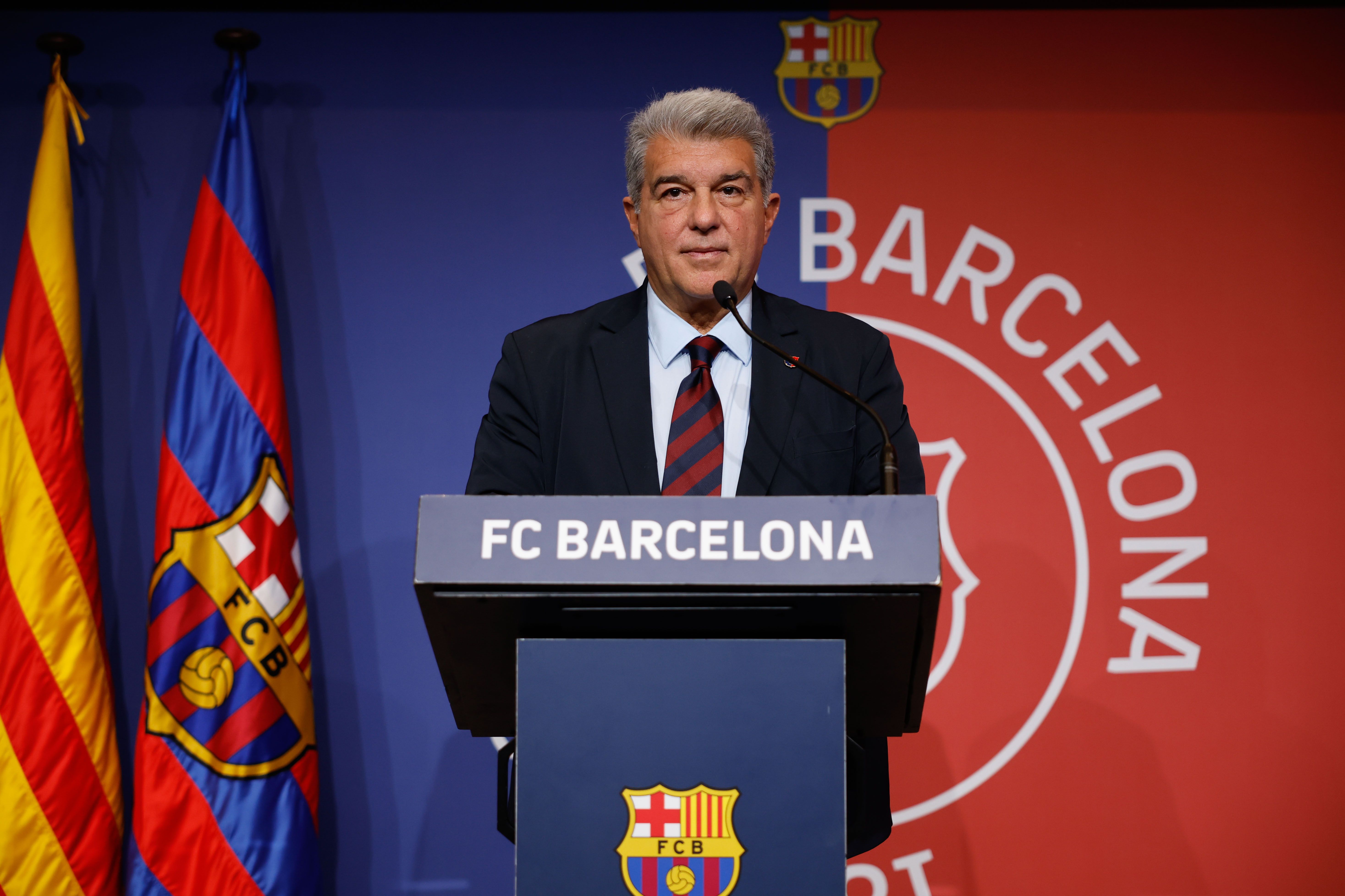 Joan Laporta, presidente do Barcelona - Foto: Alvaro Estevez/EPA