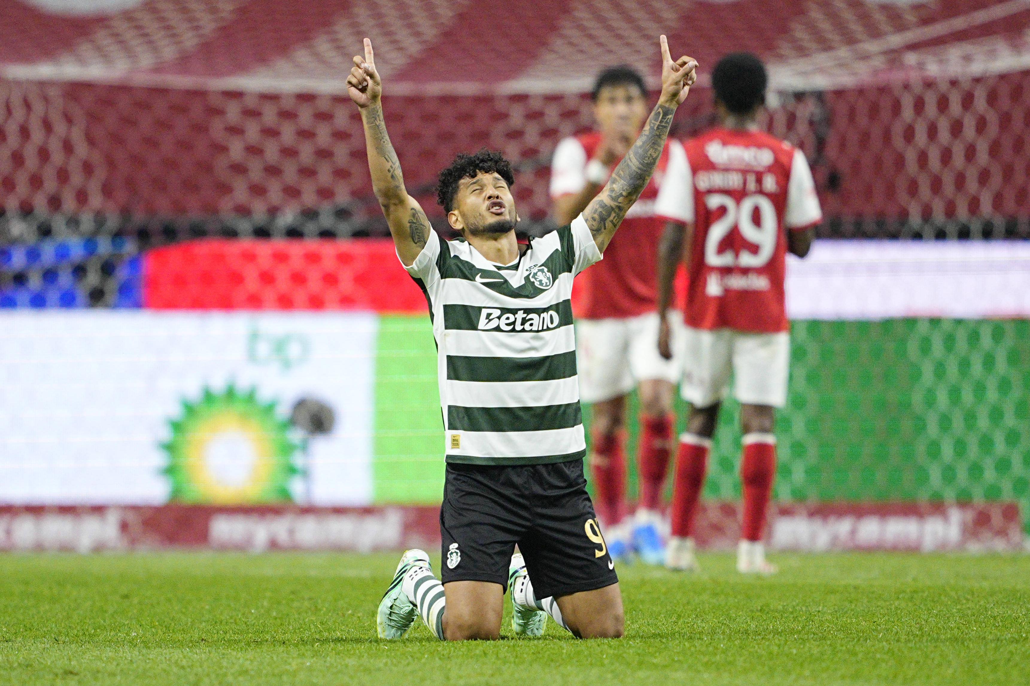 Em Braga, Luis Suárez entrou aos 58' e aos 66' empatou um jogo que terminou 3-1 para o Sporting - Foto: IMAGO
