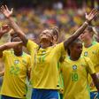 Geyse Ferreira celebra golo pelo Brasil - Foto: RICARDO RIMOLI/EPA