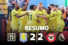 Brentford 'renasce' duas vezes para fazer tropeçar o Aston Villa (resumo)
