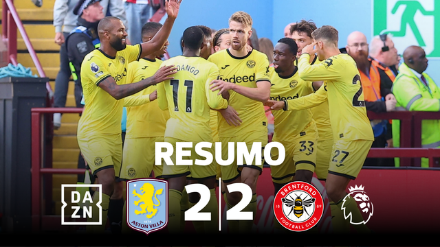 Brentford 'renasce' duas vezes para fazer tropeçar o Aston Villa (resumo)