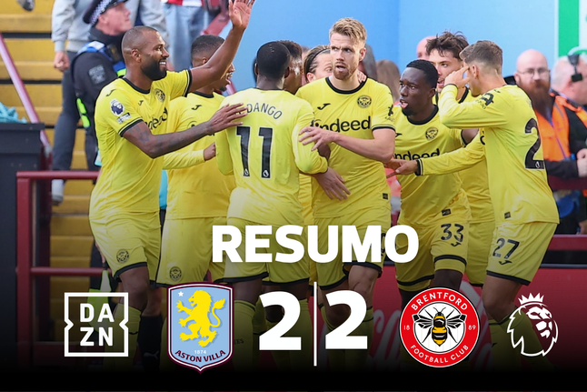 Brentford 'renasce' duas vezes para fazer tropeçar o Aston Villa (resumo)