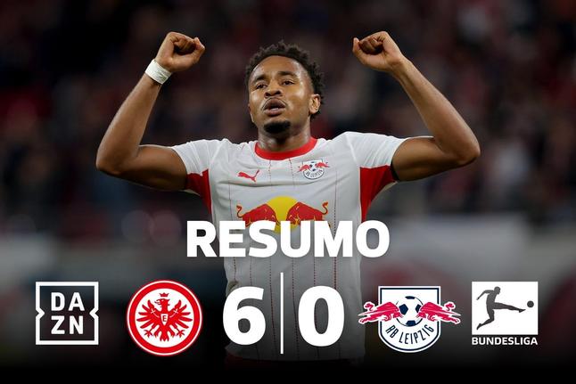 Eintrach Frankfurt sofre goleada às mãos de Leipzig (e Nkunku) (resumo)