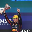 Max Verstappen no pódio do GP do Brasil