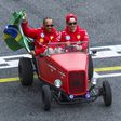 Lewis Hamilton e Charles Leclerc no Grande Prémio do Brasil