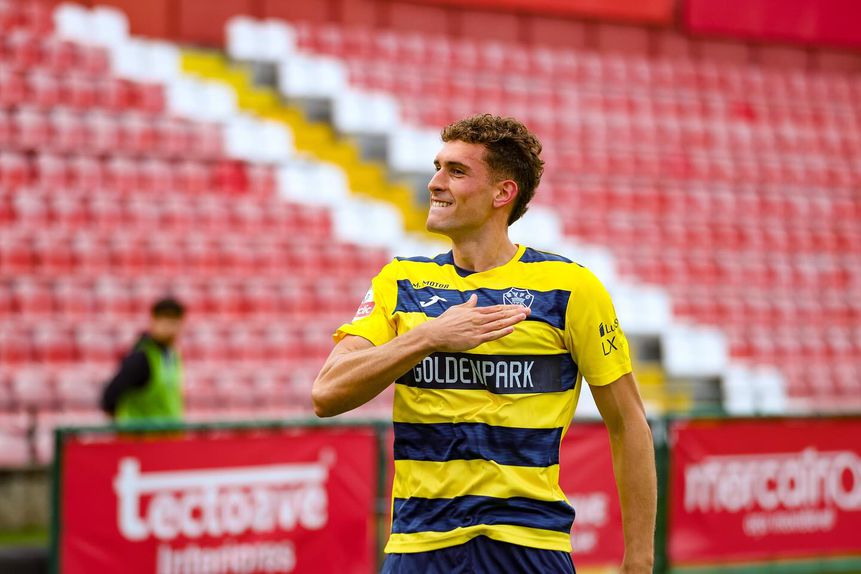 Santi García a festejar o golo contra o Aves SAD. Fotografia: Gil Vicente