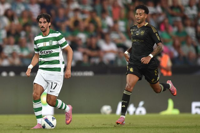 Rafael Brito na perseguição ao sportinguista Francisco Trincão (Foto Miguel Nunes)