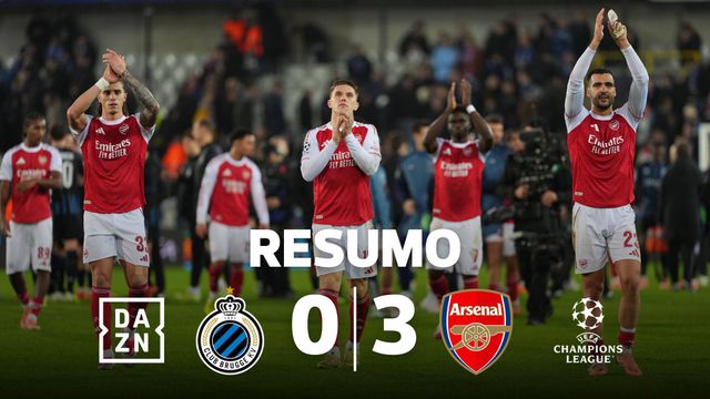 Arsenal de vento em popa, e à boleia de golaços, rumo aos oitavos (resumo)