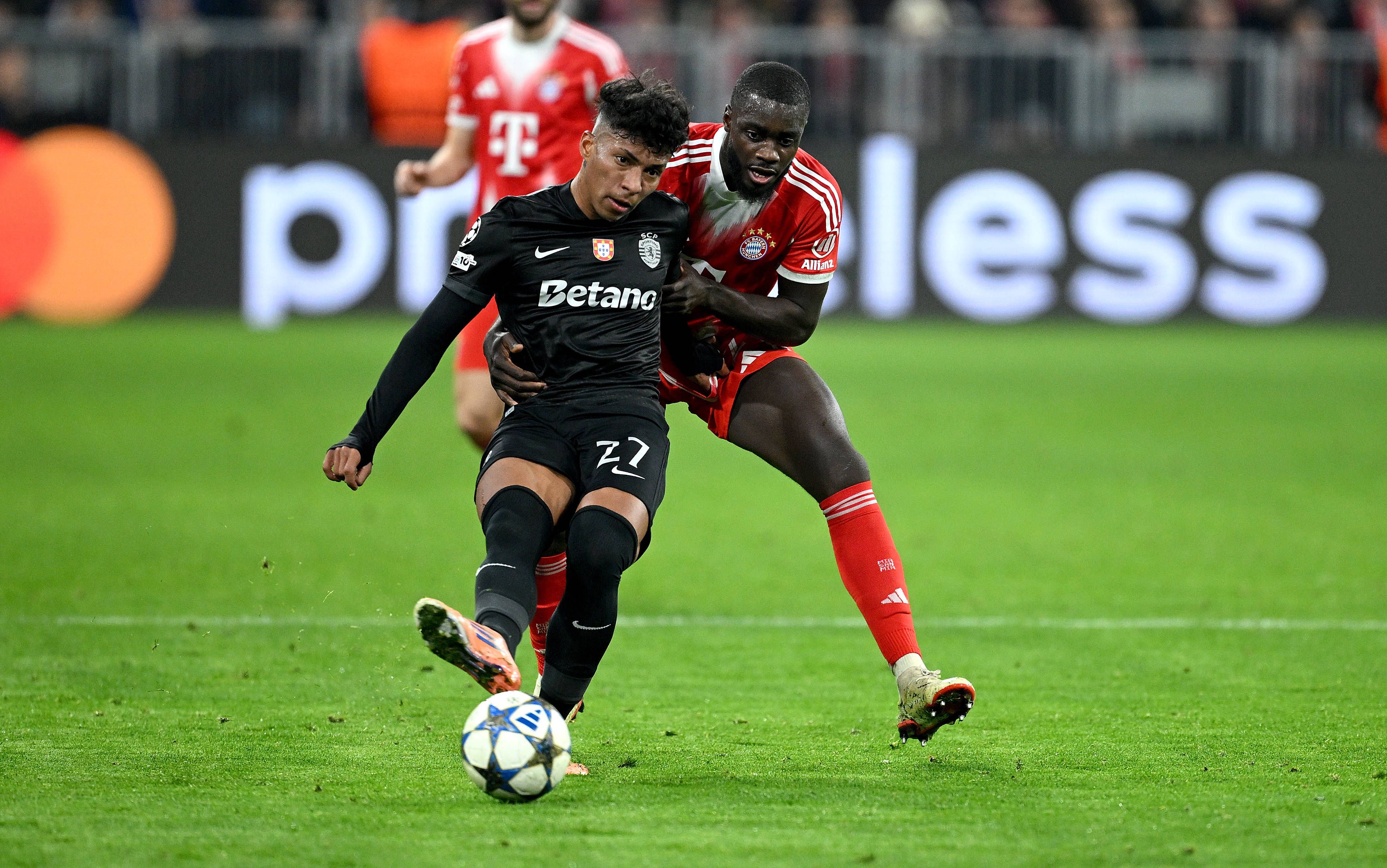 Alisson ao serviço do Sporting na Allianz Arena, diante do Bayern