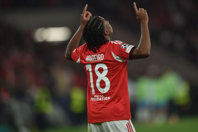 Leandro Barreiro a festejar o 2-0 - Foto: Miguel Nunes