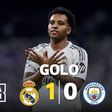 Rodrygo marca e coloca o Real Madrid na frente