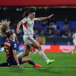 O Benfica bateu-se, mas não conseguiu evitar a derrota perante o poderoso Barcelona, que dita a eliminação na Champions feminina. Foto: IMAGO