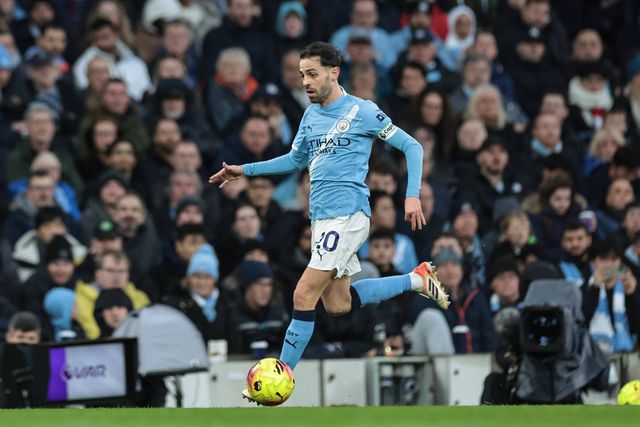 Bernardo Silva durante jogo do Manchester City