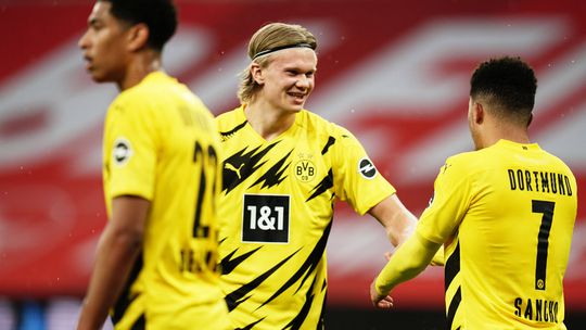 A reação de Haaland ao regresso de Sancho ao Dortmund
