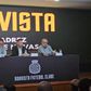 Filipe Miranda, ao centro, pede demissão do vice-presidente do Boavista Reinaldo Ferreira