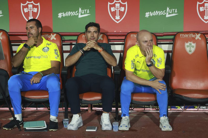 Abel Ferreira e equipa técnica do Palmeiras